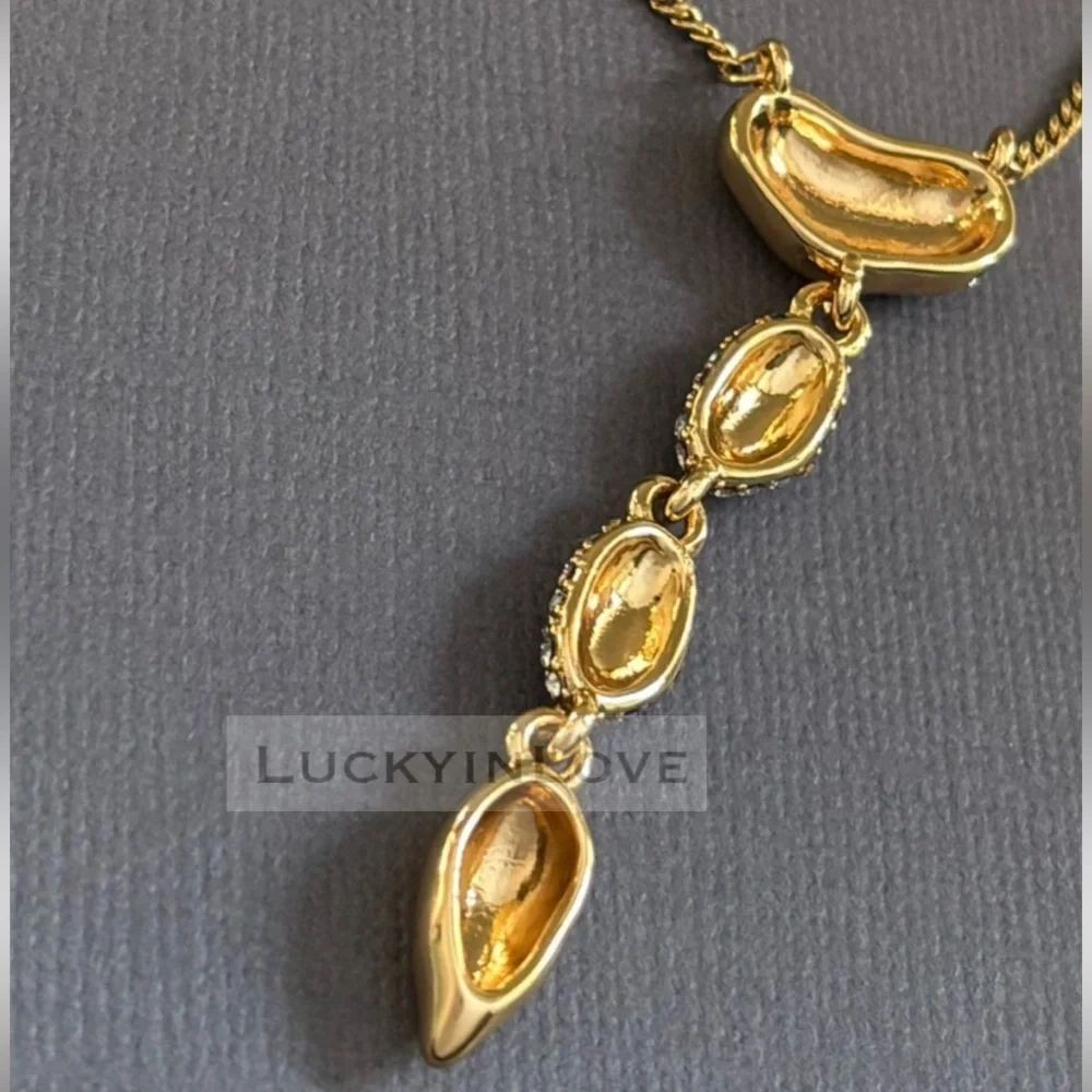 ALEXIS BITTAR • Solanales Crystal Pebble Chandelier Drop Necklace